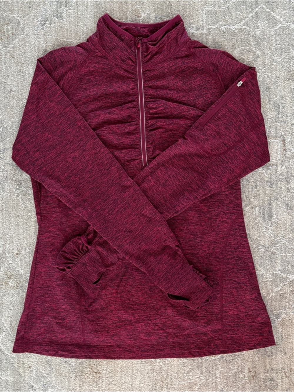 Kirkland Women’s Half-Zip Performance running Top - Maroon